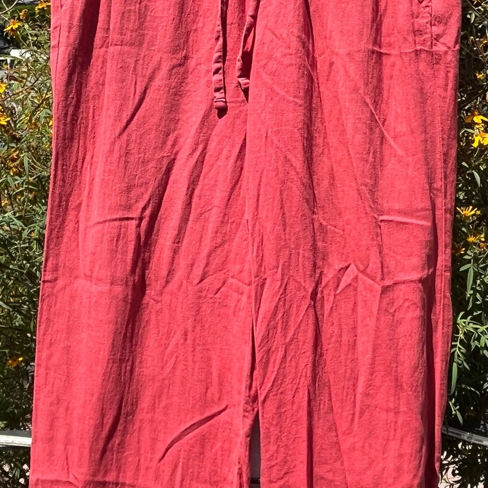 Old Navy Crimson Pink Linen Pants